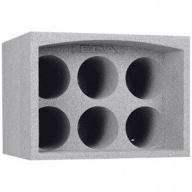 EDA Porte-bouteilles, pour 6 bouteilles, polystyrne, gris