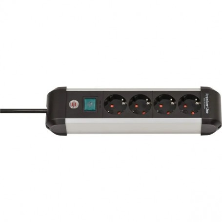 Brennenstuhl Premium Alu-Line Steckdosenleiste, 4-fach