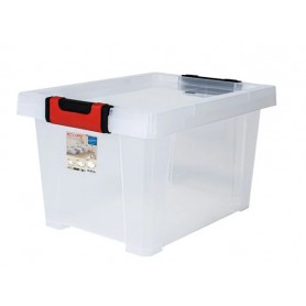 EDA Bote de rangement CLiPSTOCK, 15 litres, PP, transparent