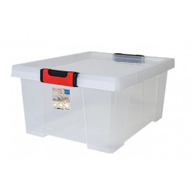 EDA Bote de rangement CLiPSTOCK, 30 litres, PP, transparent