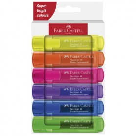 FABER-CASTELL Surligneur TEXTLINER 46 PASTEL, tui de 6