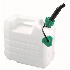 EDA Jerrican, 10 litres, avec bec verseur, blanc