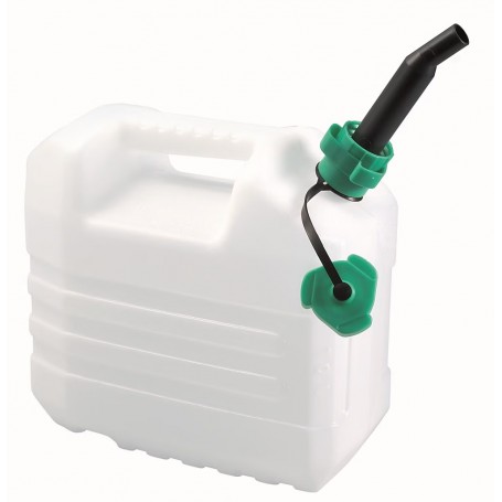 EDA Jerrican, 10 litres, avec bec verseur, blanc