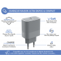 CS 45W 1 Port C PD GaN Recyclé Gris
