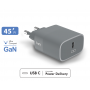 CS 45W 1 Port C PD GaN Recyclé Gris