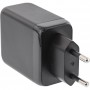 InLine® USB PD power supply, GaN charger, 3-port, Dual USB-C + USB-A, 65W, black