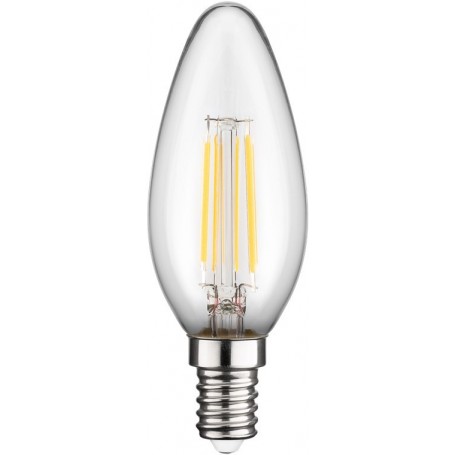 Filament Bougie LED, 4 Wculot E14, blanc chaud, à lumière non variable