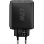Chargeur Rapide Double USB-C™ PD (45 W) noir1x port USB-C™ (Power Delivery) et 1x port USB-A