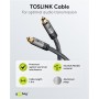 Câble TOSLINK, 1 m, Sharkskin GreyConnecteur TOSLINK Connecteur TOSLINK