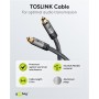 Câble TOSLINK, 5 m, Sharkskin GreyConnecteur TOSLINK Connecteur TOSLINK