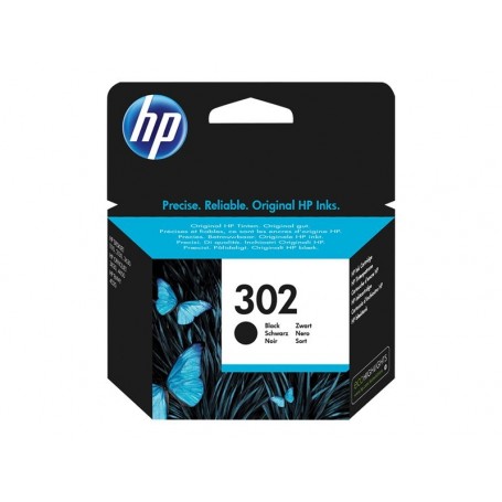 Cartouche d'encre HP 302 pour DeskJet 1110/2130/2132/2134/2136/3630/3632/3633/3634/3635/3636/3637/3638/3639, ENVY 4520/4521/4522/4524/4525/4526/4527/4528, OfficeJet 3830/3831/3832/3833/3834/4650/4652/4654/4655/4656/4657/4658/5220/5230/5232 Noir ( Acc
