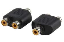 Valueline adapter plug RCA socket to double RCA socket