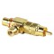 Valueline adapter plug RCA plug to double RCA socket (GOLD) red