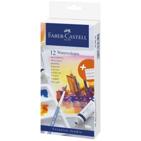 FABER-CASTELL Aquarelle en tube, tui carton de 24