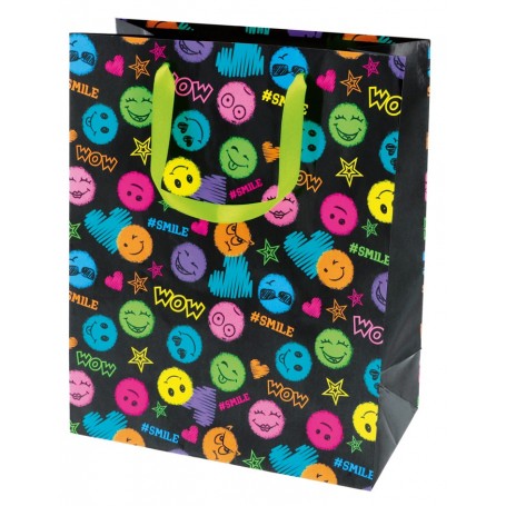SUSY CARD Sachet cadeau "Smile black"