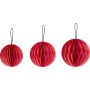 HEYDA Set dcoration "Balle en nid d\'abeille", vert fonc
