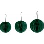 HEYDA Set dcoration "Balle en nid d\'abeille", vert fonc