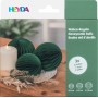 HEYDA Set dcoration "Balle en nid d\'abeille", vert fonc