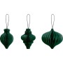 HEYDA Set dcoration "Goutte en nid d\'abeille", vert