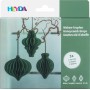 HEYDA Set dcoration "Goutte en nid d\'abeille", vert