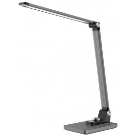 Hansa Lampe de bureau LED "Breeze", socle, gris mtallique
