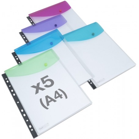 RAPESCO Pochette documents, A4, trous pour l\'archivage