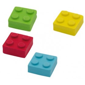 WEDO Gomme en plastique brique "BRICKY", set de 4