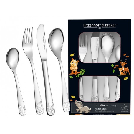Ritzenhoff & Breker Kinderbesteck "WALDTIERE", 4-teilig