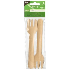 PAPSTAR Fourchette en papier "Pure", naturel