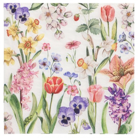 PAPSTAR Serviette motif "Flower Meadow", 330 x 330 mm