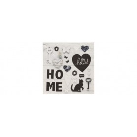 PAPSTAR Serviette motif "Home", 330 x 330 mm