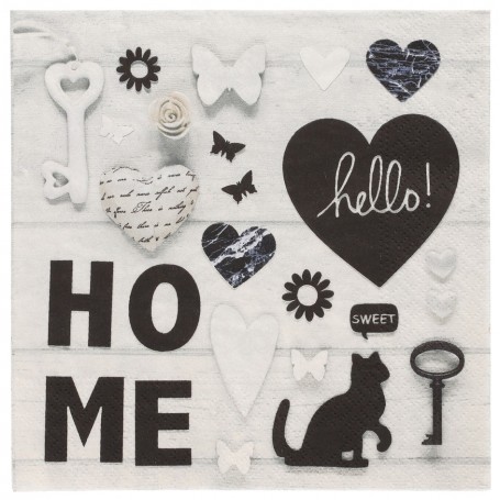 PAPSTAR Serviette motif "Home", 330 x 330 mm