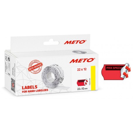 METO tiquette pr-imprime pour tiqueteuse, 22 x 12 mm