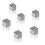 sigel Cube aimant nodym "Strong" C5, set de 6, argent