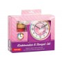 ROTH Kinderwecker & Stempel-Set "Delfine", rosa