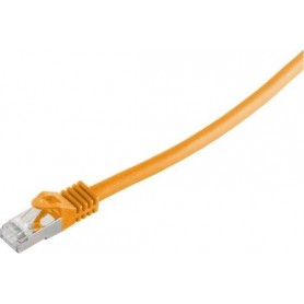 S-Conn Câble patch RJ45 S/FTP, PIMF, câble brut CAT 7 sans halogène Orange 1 m
