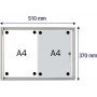FRANKEN Vitrine d'affichage X-tra!Line, 2 x format A4