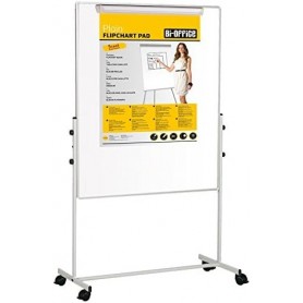 Bi-Office Tableau mixte mobile Duo, tableau blanc / feutre