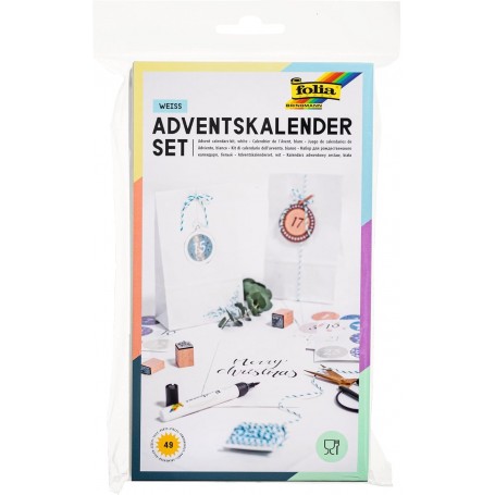 folia Calendrier de l'Avent 'sachets en papier uni', blanc