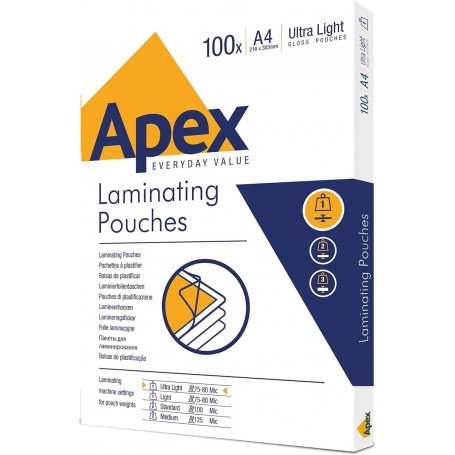 Apex Pochette de plastifcation Ultra Light, A4, 150 microns