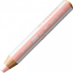 Crayon multi-talents STABILO woody 3 in 1 duo - blanc-abricot