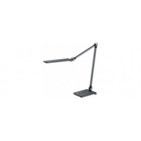 Hansa Lampe de bureau LED "Wave", socle, gris mtallique