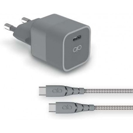 CS 20W 1 Port C PD + Câble C/C 1,2m Recyclé Gris