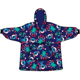 Disney Stitch oversize sweatshirt coat adult coral