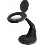Lampe Loupe à LED sur Pied, 6 W, noir450 lm, lentille en verre de 100 mm, grossissement 1,75 fois, 3 dioptries