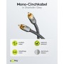 Câble RCA Mono, 3 m, Sharkskin GreyConnecteur Cinch (woofer, center) Connecteur Cinch (woofer, center)