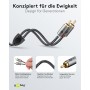 Câble RCA Stéréo, 2 m, Sharkskin Grey2 connecteurs Cinch (audio à gauche/droite) 2 connecteurs Cinch (audio à gauche/droite)