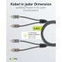 Câble RCA Stéréo, 2 m, Sharkskin Grey2 connecteurs Cinch (audio à gauche/droite) 2 connecteurs Cinch (audio à gauche/droite)
