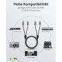 Câble RCA Stéréo, 2 m, Sharkskin Grey2 connecteurs Cinch (audio à gauche/droite) 2 connecteurs Cinch (audio à gauche/droite)