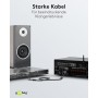Câble RCA Stéréo, 2 m, Sharkskin Grey2 connecteurs Cinch (audio à gauche/droite) 2 connecteurs Cinch (audio à gauche/droite)